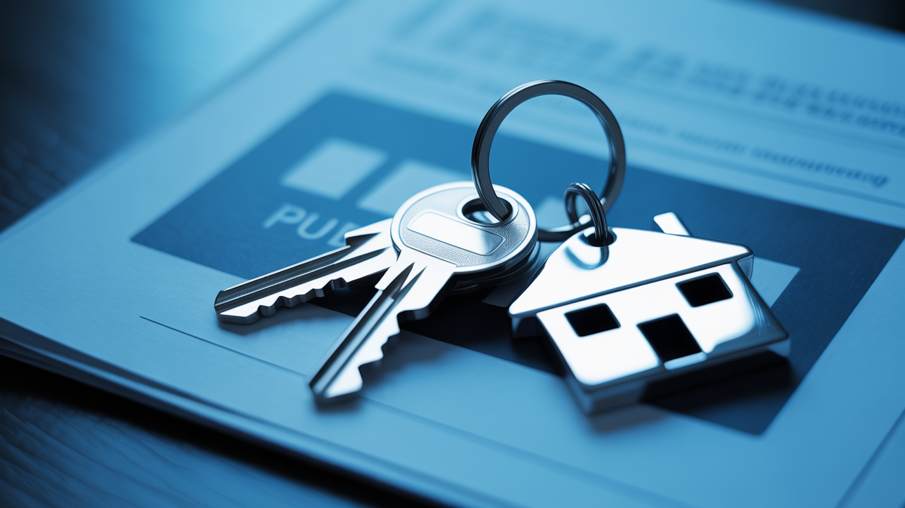 House keys representing the closing process with Sunrise Housing